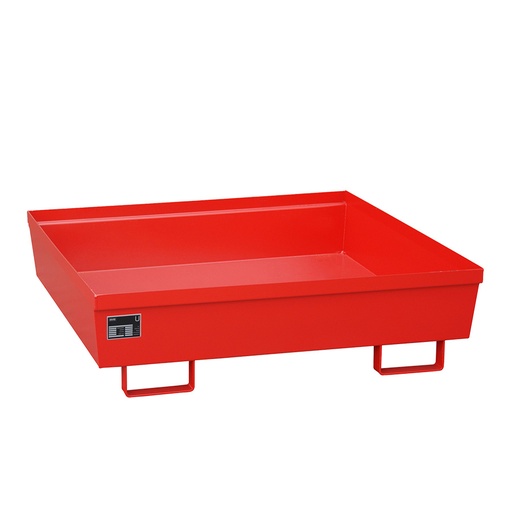 [050283] Cubeta colectora metálica de 246 litros de capacidad - Dim.: 1200x800x415h mm - Rojo ral 3000