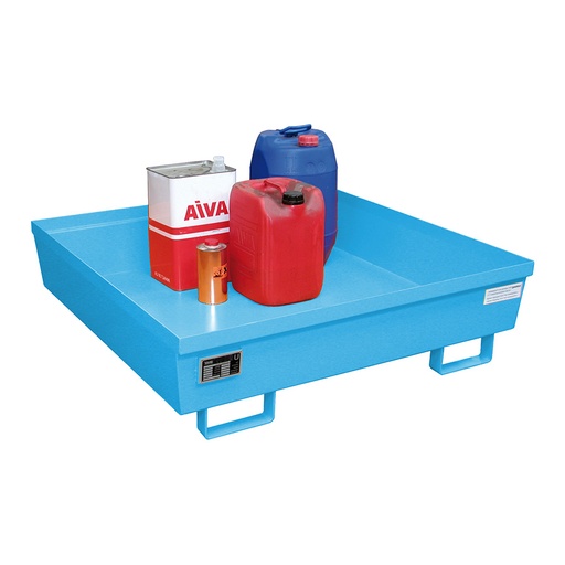 [050292] Cubeta colectora metálica de 280 litros de capacidad - Dim.: 1200x1200x335h mm - Azul ral 5012