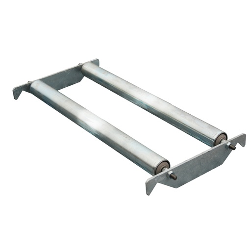 [050296] Soporte metálico con rodillos para rodar barriles y bidones tumbados de 200 lts - Dim.: 320x720x80h mm - Acero galvanizado