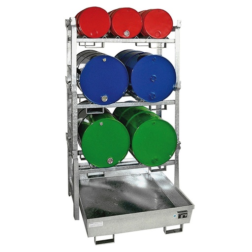 [050299] Estantería para el almacenamiento y trasvase de líquidos - 1350x1200x2450h mm - Galvanizado