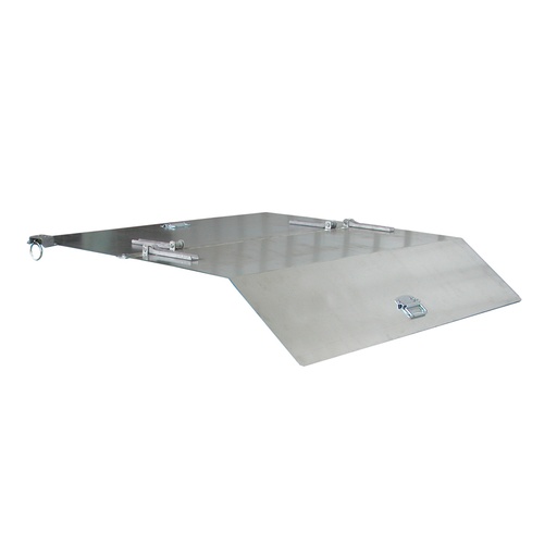 [050446] Tapa abatible articulada para contenedor de 1 m³ - acero galvanizado