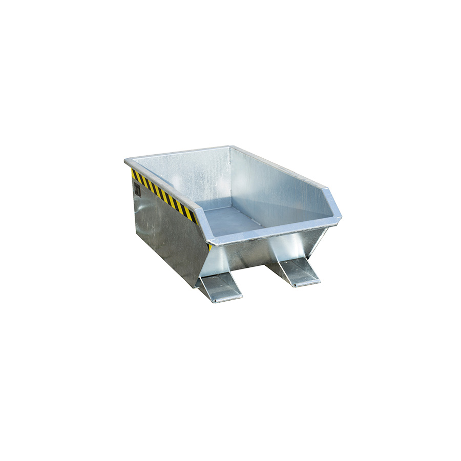 [050456] Contenedor metálico autobasculante superbajo de 0,23 m³ - Dim.: 1385x680x450h mm - galvanizado
