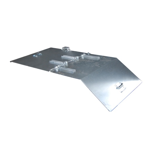 [050457] Tapa abatible articulada para contenedor de 0,23 m³ - acero galvanizado