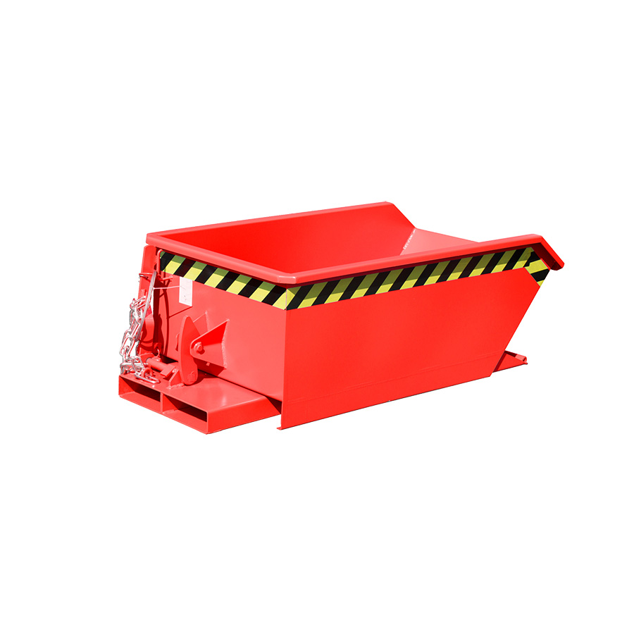 [050467] Contenedor metálico autobasculante superbajo de 0,23 m³ - Dim.: 1385x680x450h mm - rojo ral 3000