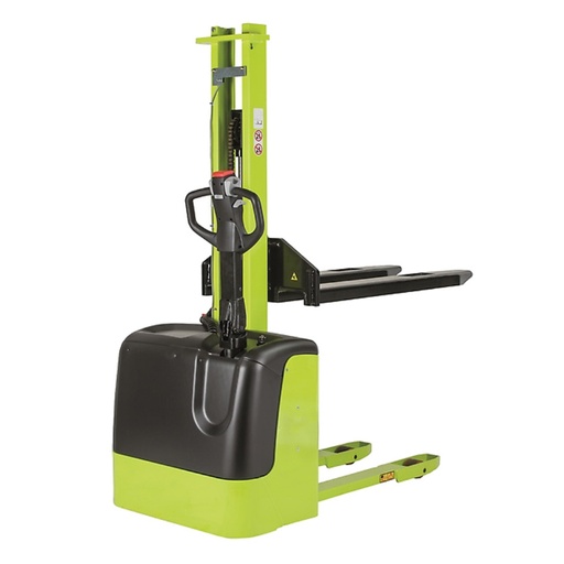 [050482] Apilador de tracción y elevación eléctrica (batería de gel y cargador incorporado) - Carga 900 kg - Elevación 2000 mm - Verde Pantone 382C