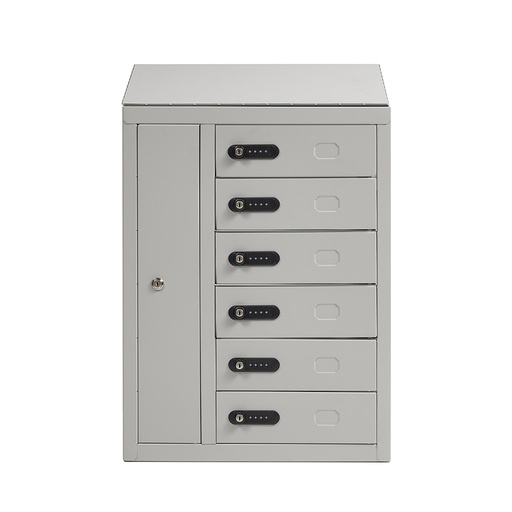 [050532] Armario para el almacenamiento y carga de teléfonos móviles - Dim.: 450x250x700h mm - Gris ral 7035