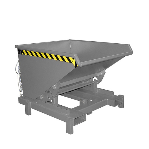 [050540] Contenedor metálico basculante 0,6 m³ (sin tapa) - Dim.:  1310x1105x970 mm - gris ral 7005
