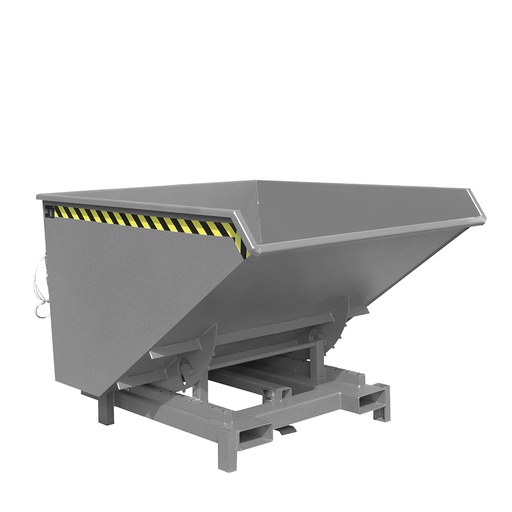 [050552] Contenedor metálico basculante 1,7 m³ (sin tapa) - Dim.:  1755x1570x1230 mm - Gris ral 7005