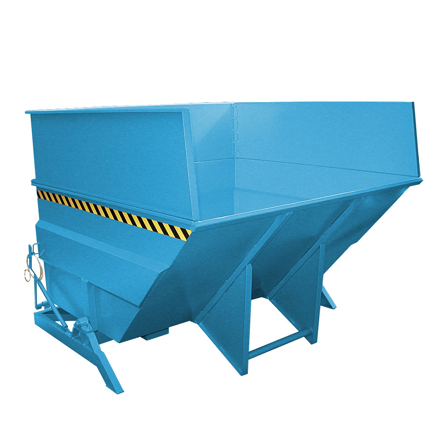 [050568] Contenedor metálico basculante 5 m³ (sin tapa) - Dim.:  2310x2280x1740h mm - Azul ral 5012