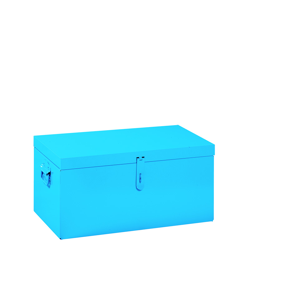 [050672] Arcón metálico con tapa superior abatible de 85 lts. - Dim.: 705x350x350h mm - Azul ral 5015