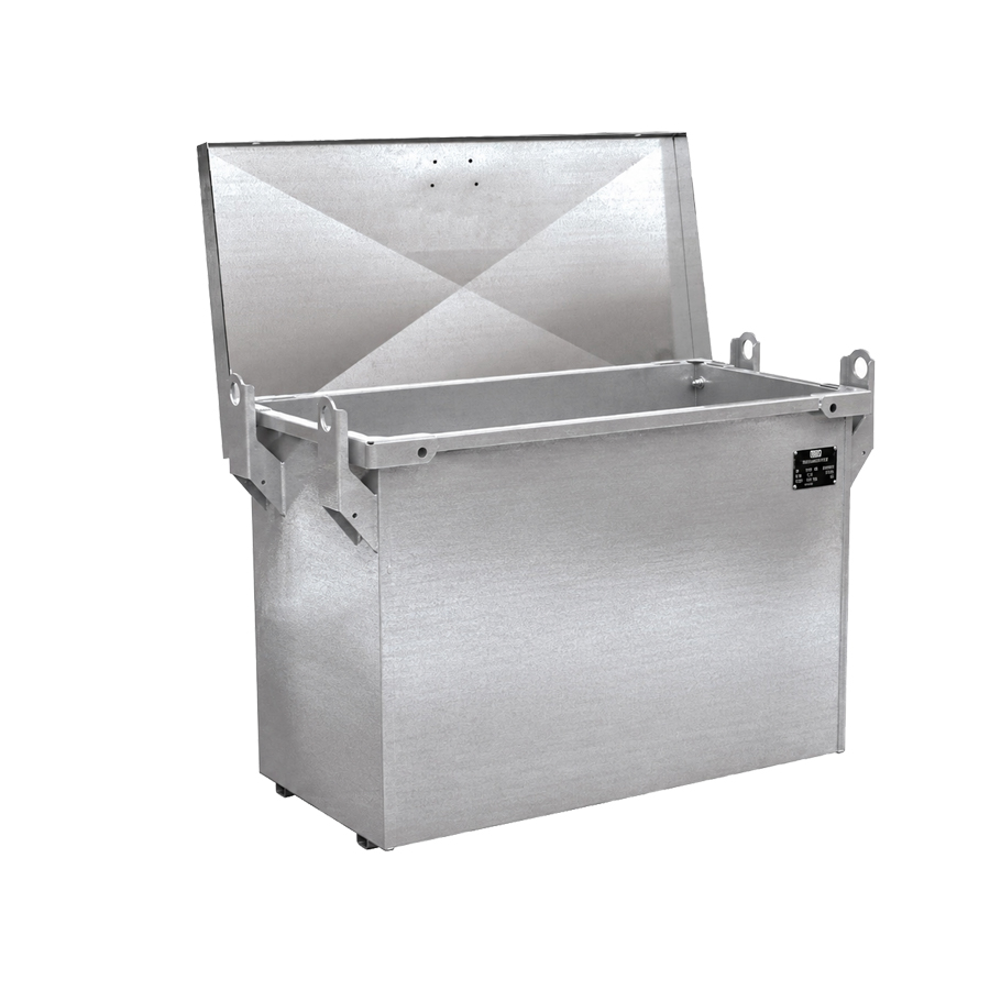 [050688] Baúl metálico con tapa superior abatible para exterior de 350 lts. - Dim.: 1000x500x750h mm - Galvanizado