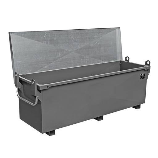 [050691] Baúl metálico con tapa superior abatible para exterior de 550 lts. - Dim.: 1780x550x660h mm - Gris ral 7000 y galvanizado