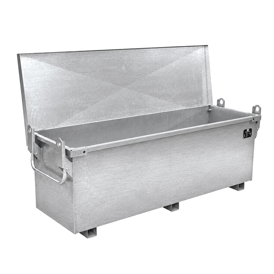 [050695] Baúl metálico con tapa superior abatible para exterior de 510 lts. - Dim.: 1650x550x660h mm - Galvanizado