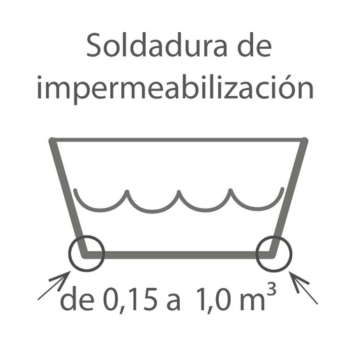 [014627] Soldadura de impermeabilización para contenedor de 0,15 a 1,0 m³