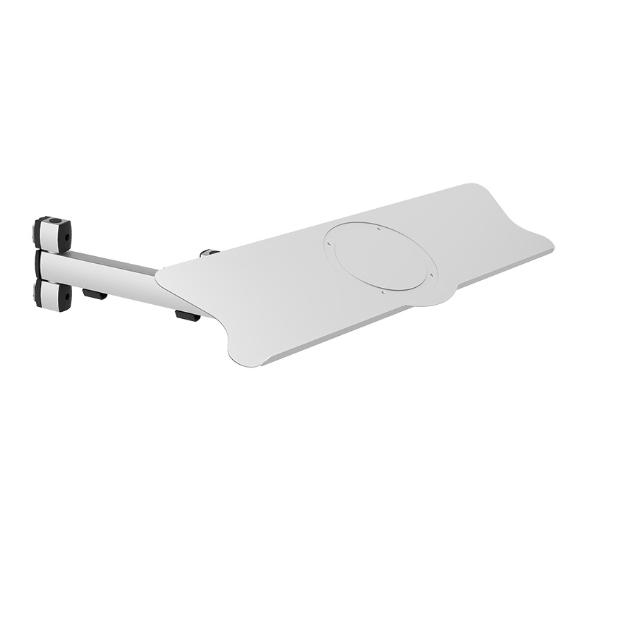 [050808] Brazo metálico articulado con bandeja para teclado - Dim. brazo: 230-175 mm - Aluminio

