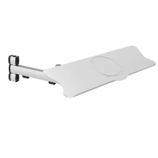[050808] Brazo metálico articulado con bandeja para teclado - Dim. brazo: 230-175 mm - Aluminio


