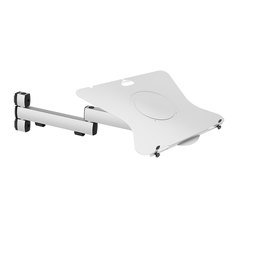 [050809] Brazo metálico articulado con bandeja para ordenador portátil - Dim. brazo: 230-175 mm - Aluminio

