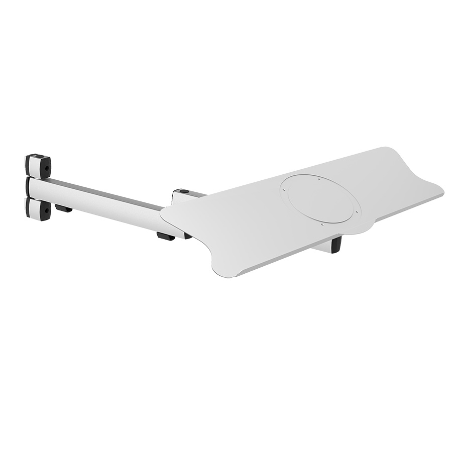 [050810] Brazo metálico articulado con bandeja para teclado - Dim. brazo: 330-275 mm - Aluminio

