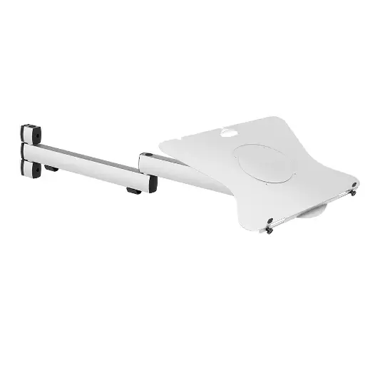 [050811] Brazo metálico articulado con bandeja para ordenador portátil - Dim. brazo: 330-275 mm - Aluminio