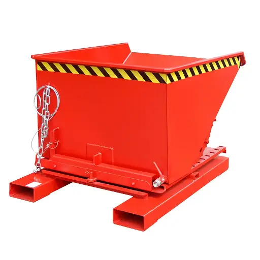 [050777] Contenedor para virutas autobasculante por 3 lados - Capacidad 0,60 m³ - Dim.: 1460x1070x890h mm - Rojo ral 3000
