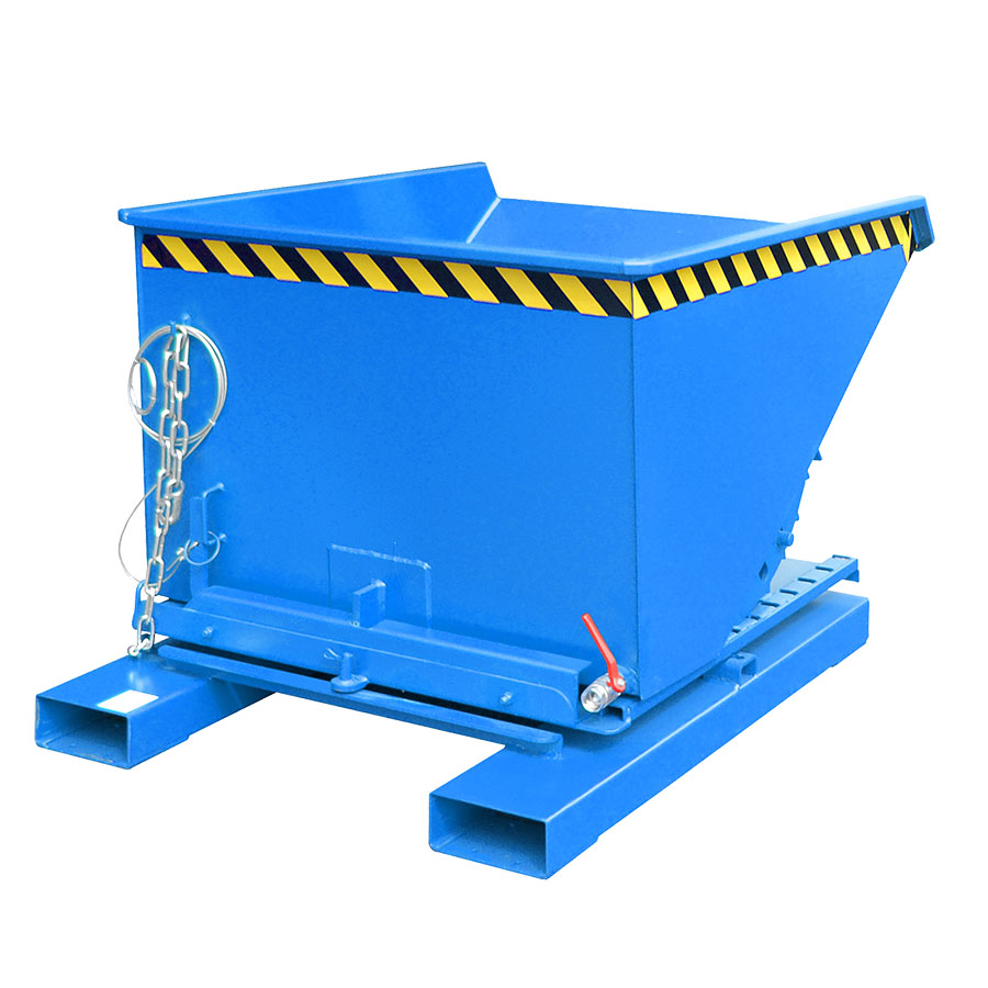 [050778] Contenedor para virutas autobasculante por 3 lados - Capacidad 0,60 m³ - Dim.: 1460x1070x890h mm - Azul ral 5012
 
