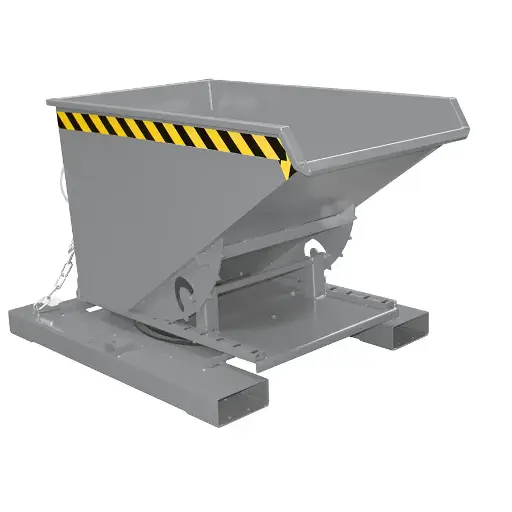 [050786] Contenedor metálico autobasculante por 3 lados - Capacidad 0,30 m³ - Dim.: 1460x1010x890h mm - Gris ral 7005
