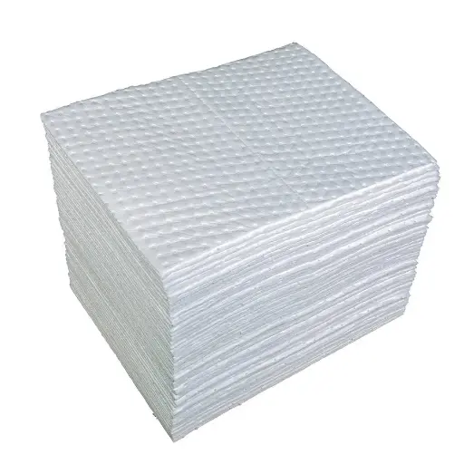 [043298] Pack de 100 hojas absorbentes de espesor doble sin pelusa para aceites - Dim.: 400x500 mm - Blanco