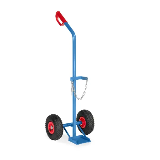 [039009] Carretilla de mano para botella de gas - Capacidad 1 x 10 litros - Azul ral 5007