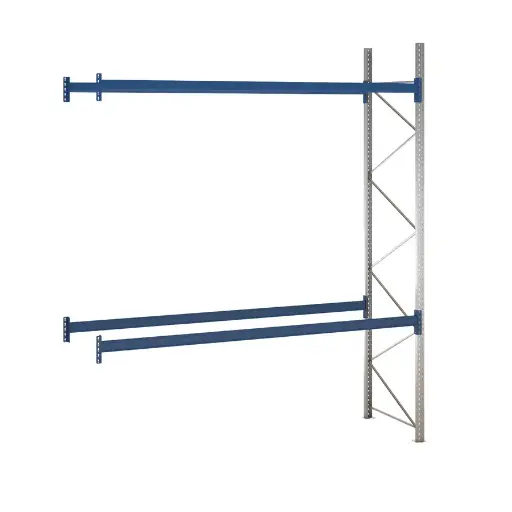 [046378] Estantería de paletización adicional con 2 niveles de carga de 3250 kg cada uno - Dim.: 3700x1100x4000h mm - Galvanizado y azul ral 5010