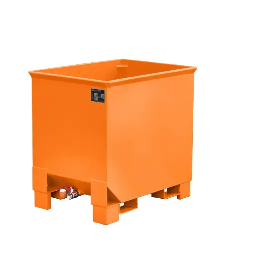 [052601] Contenedor metálico apilable para virutas - 0,3 m3 - Dim.: 620x840x800h mm - Naranja ral 2000