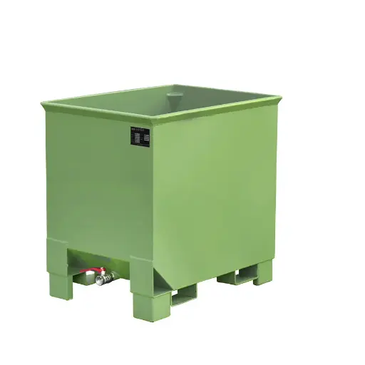 [052604] Contenedor metálico apilable para virutas - 0,3 m3 - Dim.: 620x840x800h mm - Verde ral 6011