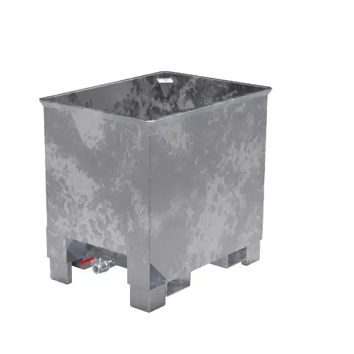 [052606] Contenedor metálico apilable para virutas - 0,3 m3 - Dim.: 620x840x800h mm - Galvanizado
