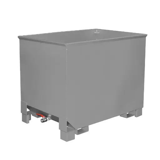 [052614] Contenedor metálico apilable para virutas - 0,8 m3 - Dim.: 840x1240x975h mm - Gris ral 7005