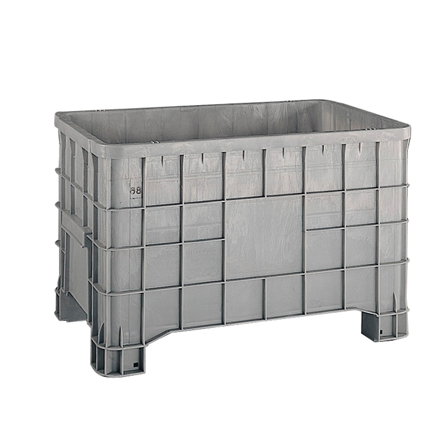 [003575] Contenedor plástico de 300 litros con 4 patas - Dim.: 1000x640x650h mm - Gris