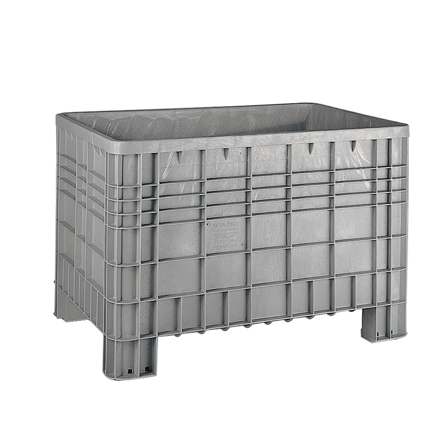 [003578] Contenedor plástico de 525 litros con 4 patas - Dim.: 1170x790x800h mm - Gris