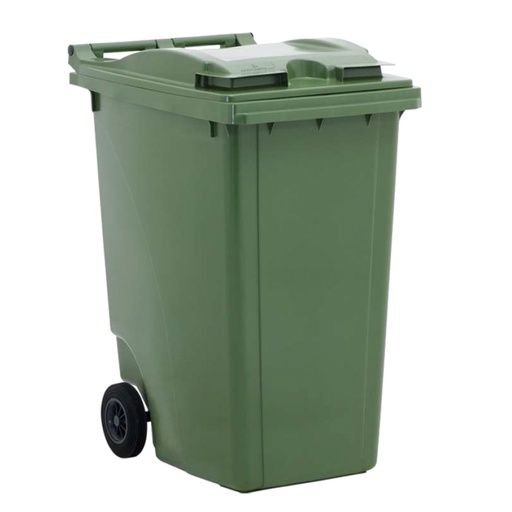 [006503] Basurera plástica para la recogida de residuos sólidos de 360 litros - Dim.: 860x625x1120h mm - polietileno verde