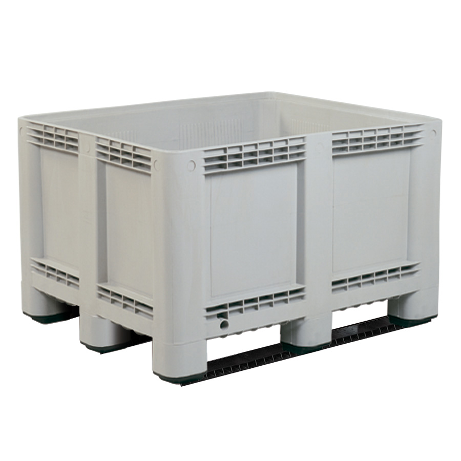 [011752] Contenedor plástico de 610 litros con 3 travesaños - Dim.: 1200x1000x760h mm - Gris