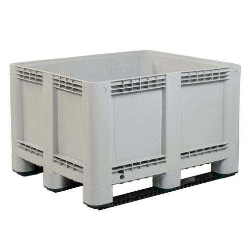 [011752] Contenedor plástico de 610 litros con 3 travesaños - Dim.: 1200x1000x760h mm - Gris