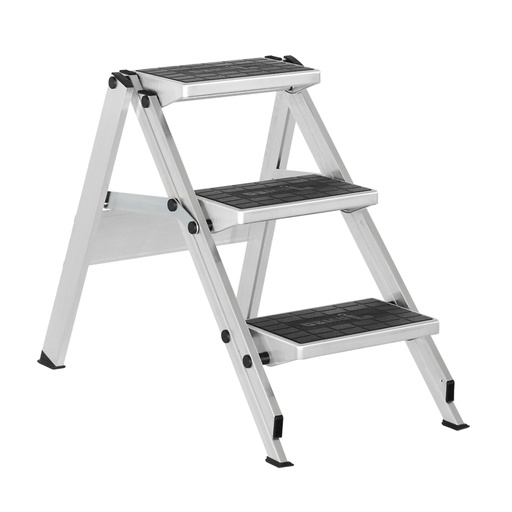 [011824] Pedestal plegable con 3 peldaños antideslizantes - Dim.: 900x560x700h mm - Aluminio