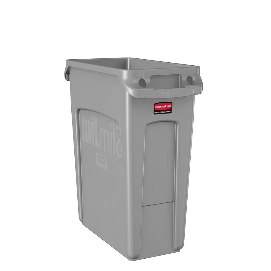 [011862] Contenedor plástico Slim Jim® de 60 lts. para la recogida de residuos - Dim.: 558x279x635h mm - Gris 
