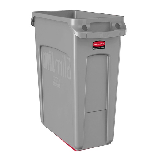 [011862] Contenedor plástico Slim Jim® de 60 lts. para la recogida de residuos - Dim.: 558x279x635h mm - Gris 