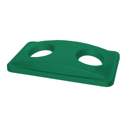 [011865] Tapa plástica para basurera Slim Jim® con 2 orificios superiores - Dim.: 518x290x70h mm - Verde
