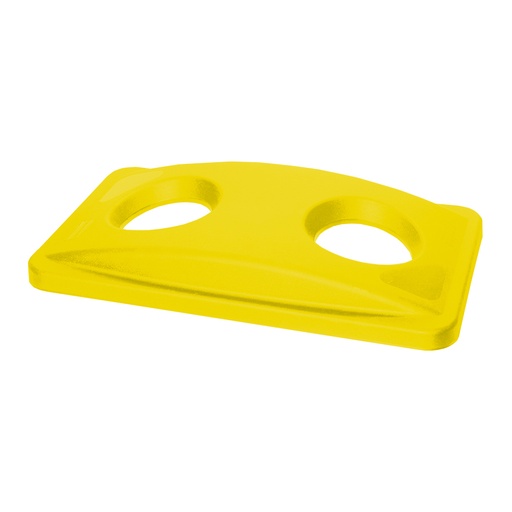 [011866] Tapa plástica para basurera Slim Jim® con 2 orificios superiores - Dim.: 518x290x70h mm - Amarillo