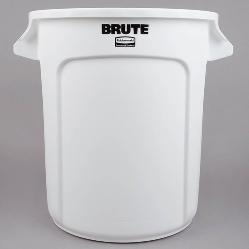 [012251] Contenedor plástico BRUTE de 37,9 lts. para recogida de basuras - Dim.: Ø 397x435h mm - Blanco