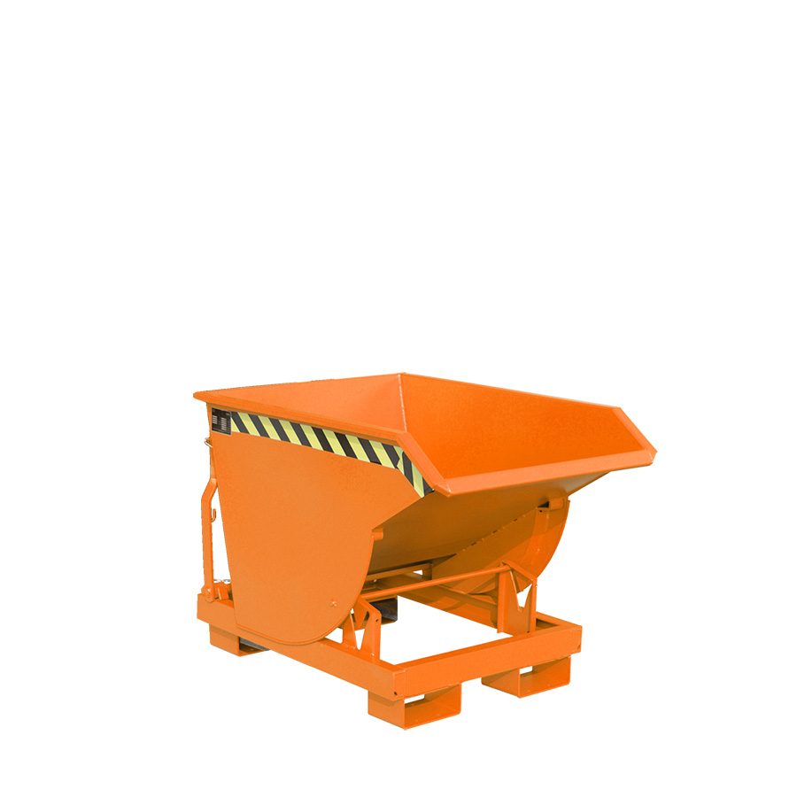 [014641] Contenedor metálico basculante estándar de 0,3 m³ - Dim.: 1160x820x825h mm - naranja ral 2000