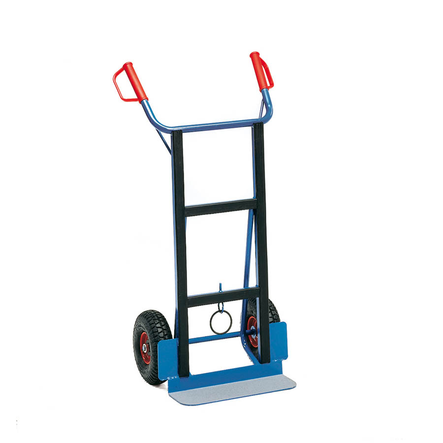 [014884] Carretilla de mano para electrodomésticos y grandes bultos - Ruedas neumáticas Ø260 x 85 mm - Azul ral 5007