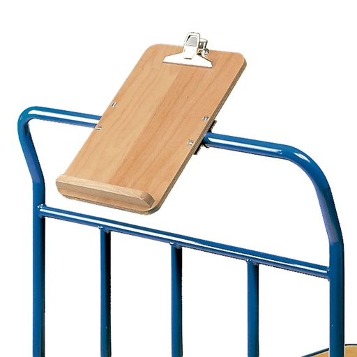 [014927] Porta-documentos de madera para carro encajable con doble pinza - Dim.: DIN A4 vertical - Madera