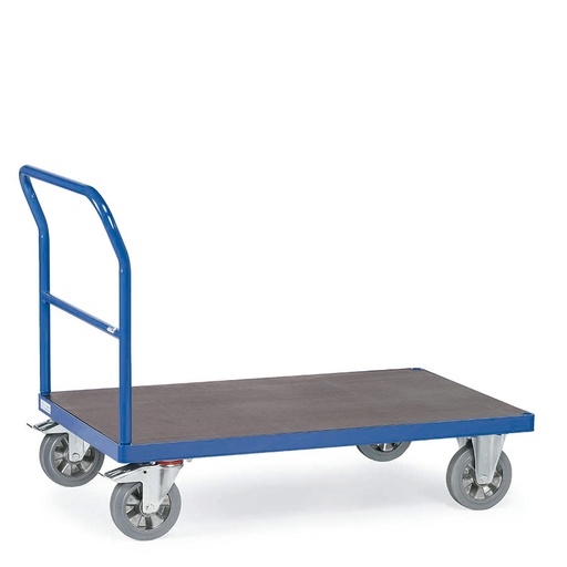 [014956] Carro de gran carga con plataforma y tirador - Capacidad 1200 kg - Dim. plataforma 1.000 x 700 mm - Azul ral 5007
