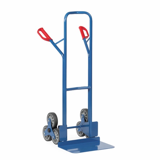 [014967] Carretilla de mano en acero para subir escaleras - Dim. pala 480 x 300 mm - Azul ral 5007