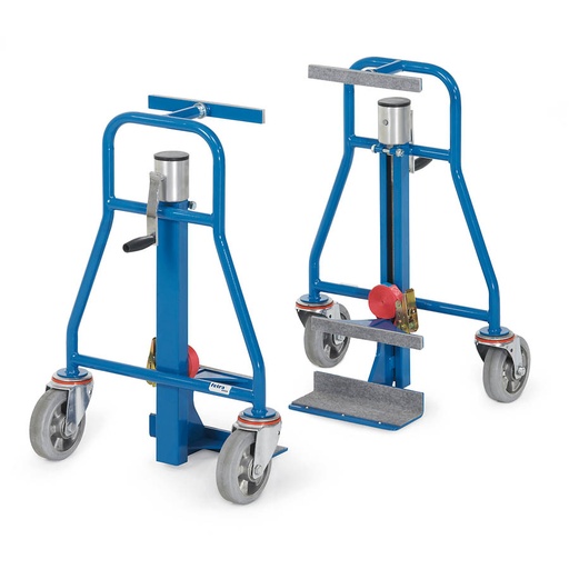 [014988] Par de elevadores rodadores para muebles - Dim. 600x390x800h mm - Azul ral 5007